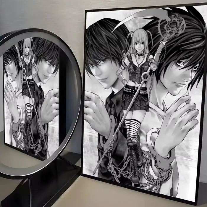 Anime d-death note peinture calligraphie haute qualité coton toile affiche mur Art pour salon modern