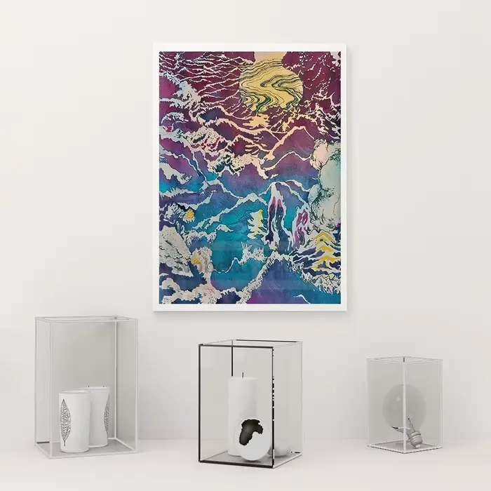 Affiche d'artiste abstrait moderne Aaron Morse