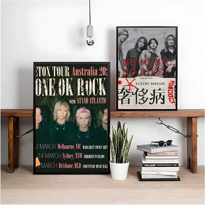 ONE O-OK R-R-ROCK peinture calligraphie HD toile imperméable Art: décoration murale esthétique maison