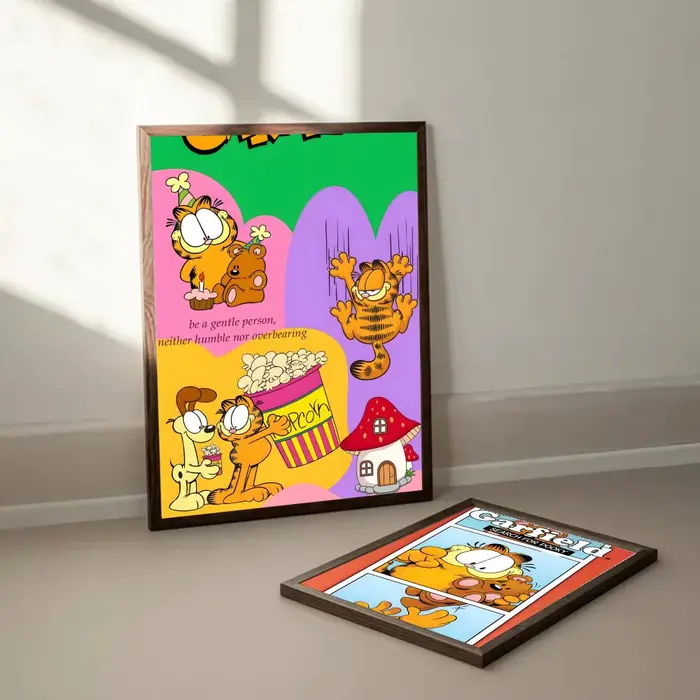 Affiche autocollante de dessin animé classique
