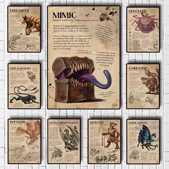 Affiche D & D Monster Manual Poster