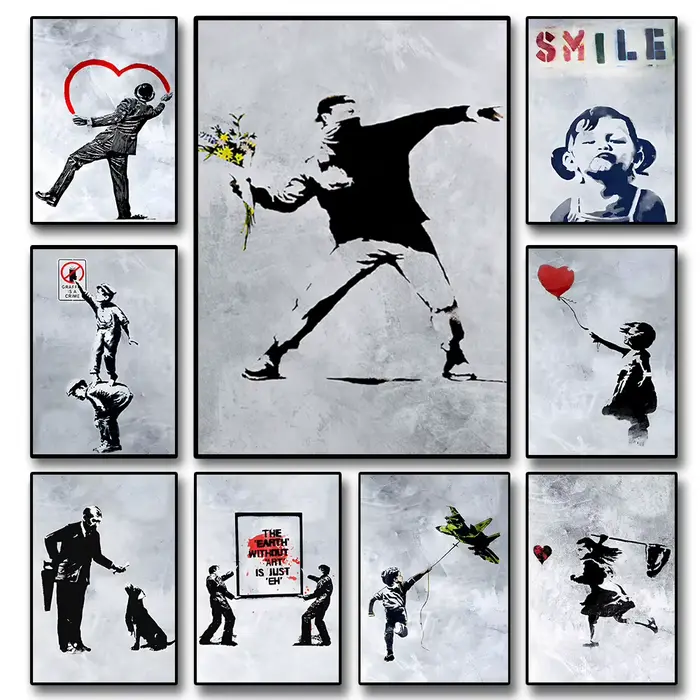 Affiches murales d'art abstrait graffiti de rue