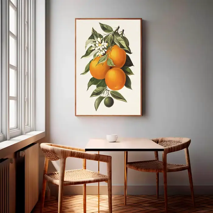 Affiche sur toile imprimée avec motifs d'orange