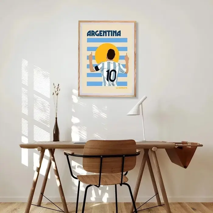 Argentine Portugal Football rétro Illustration angleterre brésil France mur Art toile peinture couleur garçon Fan sport affiche décor