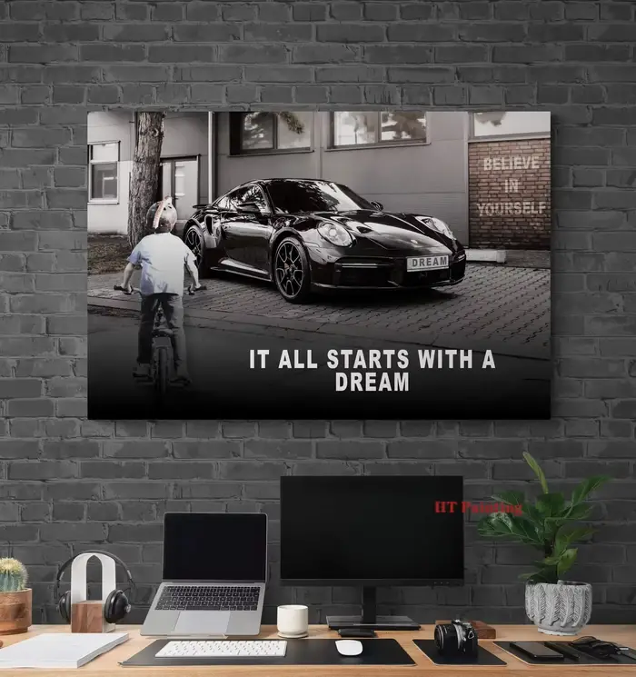 Peinture sur toile de supercar Lambo Rolls Royce