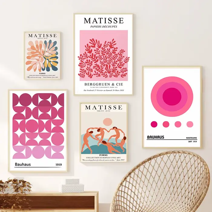 Affiche abstraite Picasso Bauhaus Matisse