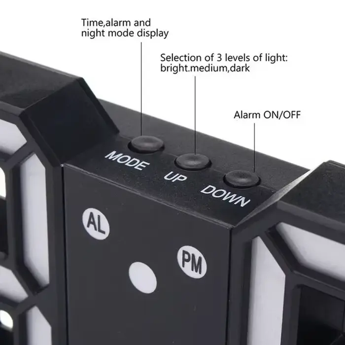 Horloge numérique LED 3D