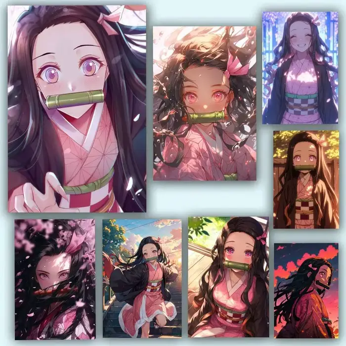 Affiches autocollantes imperméables avec personnages d'anime N-nezuko