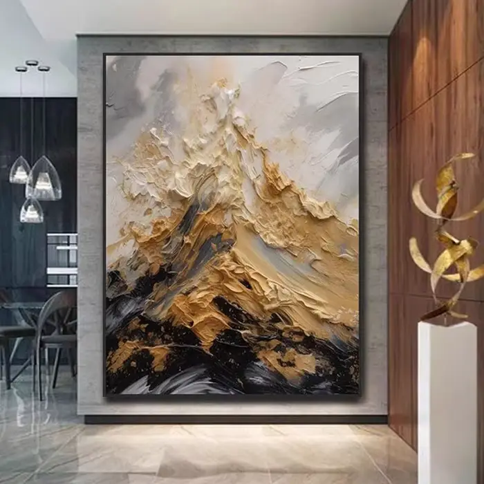 Peinture à l'huile abstraite peinte à la main