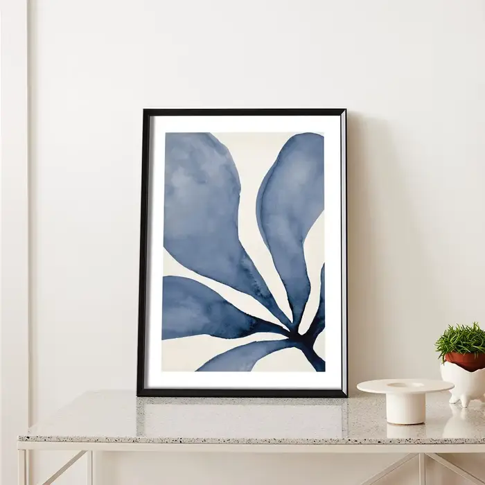Tableau mural sur toile avec peinture aquatique et calligraphie
