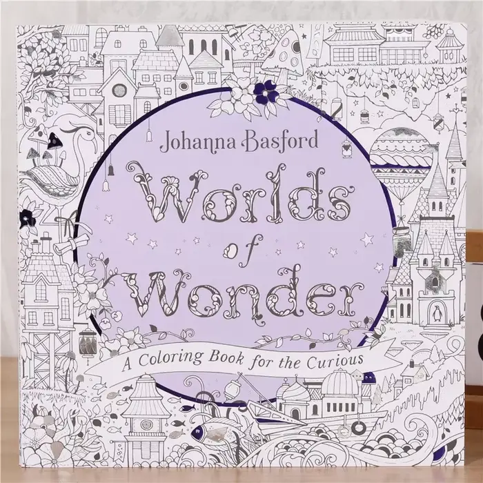 Version anglaise Worlds of Wonder Wonderful World Coloring Book Adult Decompression Graffiti Painting