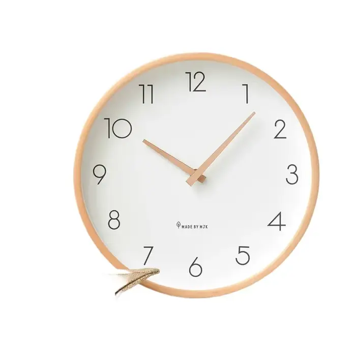 Horloge murale Simple et moderne en bois massif