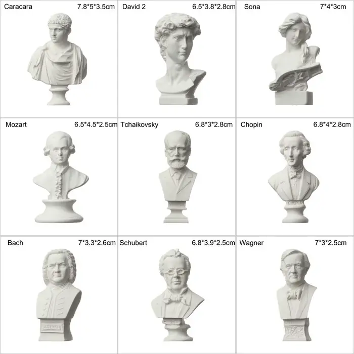 Mini figurine en plâtre pour la décoration intérieure, statue grecque Myenson, sculpture célèbre des