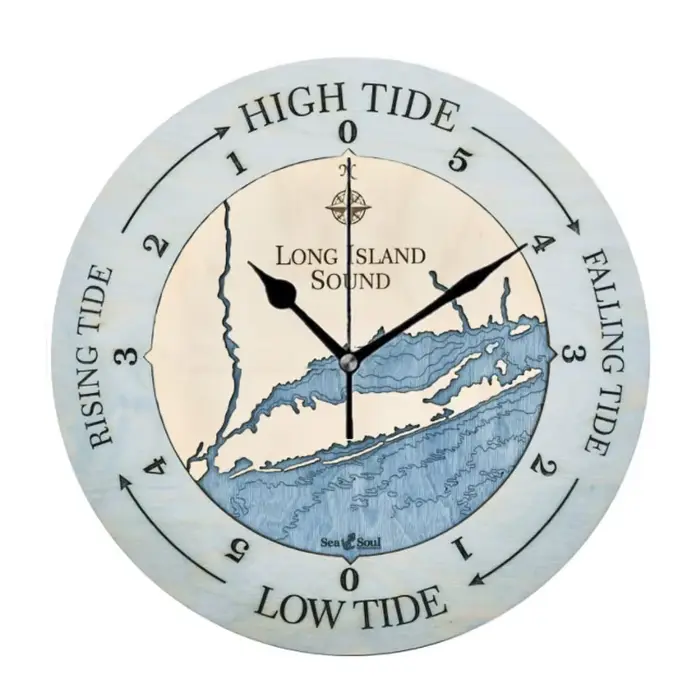 Horloges murales décoratives rustiques Beach Ocean Tide Time