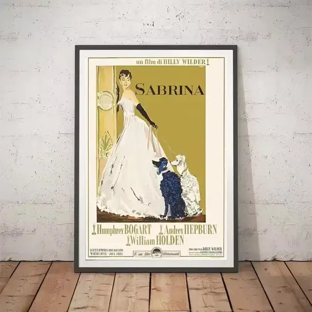 Affiche de film Vintage imprimée, décoration de maison, Audrey Hepburn, petit déjeuner chez Tiffanys