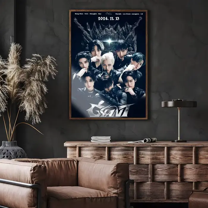 Affiche de dessin animé s-stray k-kids Kpop