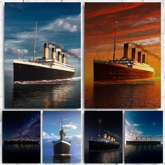 Affiche Titanic, images Vintage de voiles au voile et de la mer