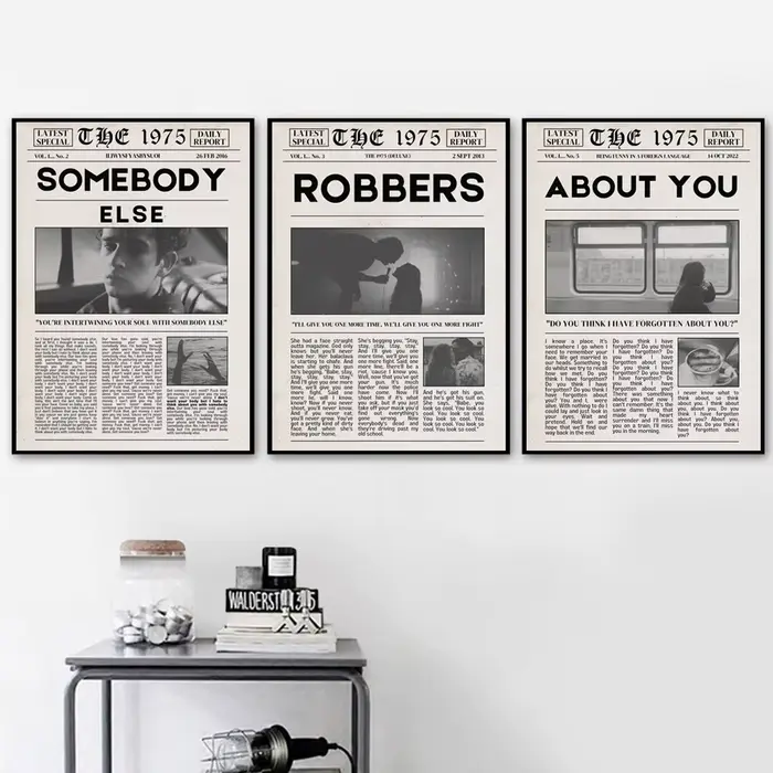 Imprimés d'art de journal rétro