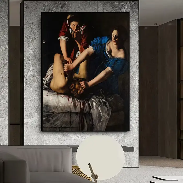 Affiche féministe Vintage baroque italienne de la Renaissance, Artemisia Gentileschi, peinture sur toile d'art mural pour décoration de chambre et de maison