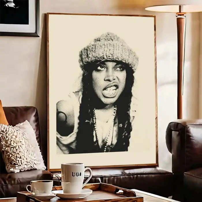 E-erykah Badu américain chanteur-graveur affiche auto-adhésif Art papier imperméable autocollant café maison décoration murale