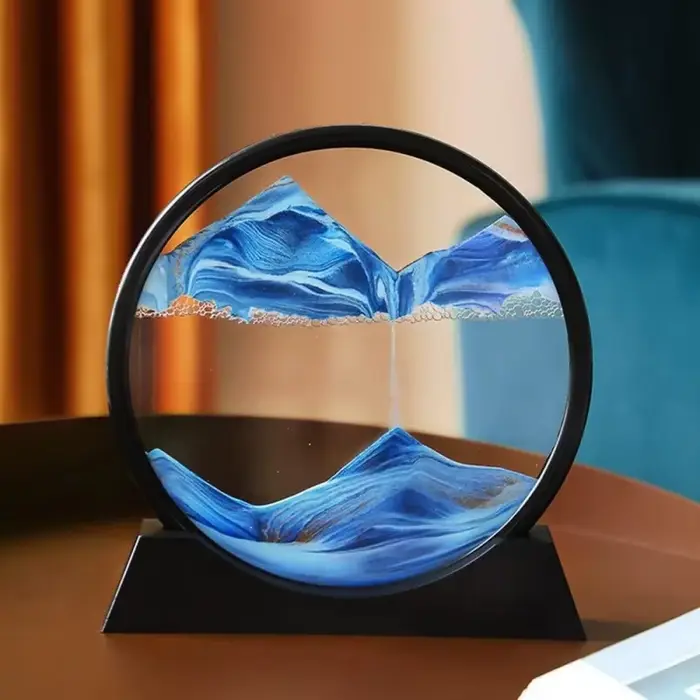 Sablier 3D, sable mouvant mobile