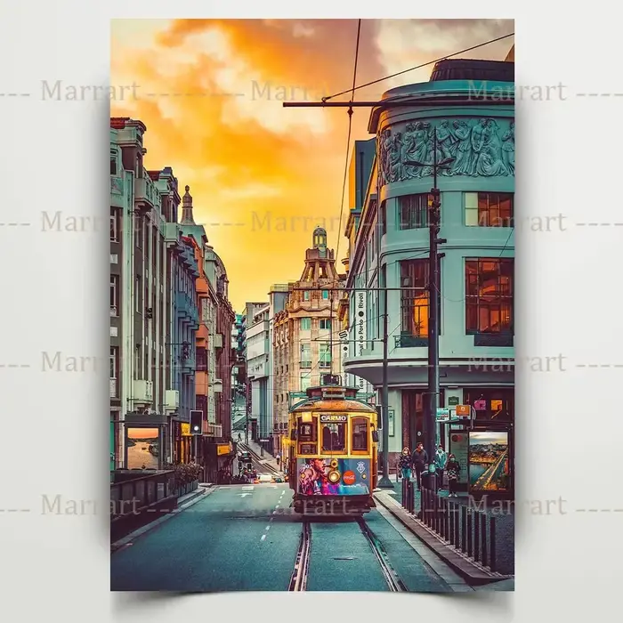 Douro rivière coucher de soleil paysage Art affiche et impressions Portugal Porto Architecture ville paysage mur Art toile peinture décor à la maison