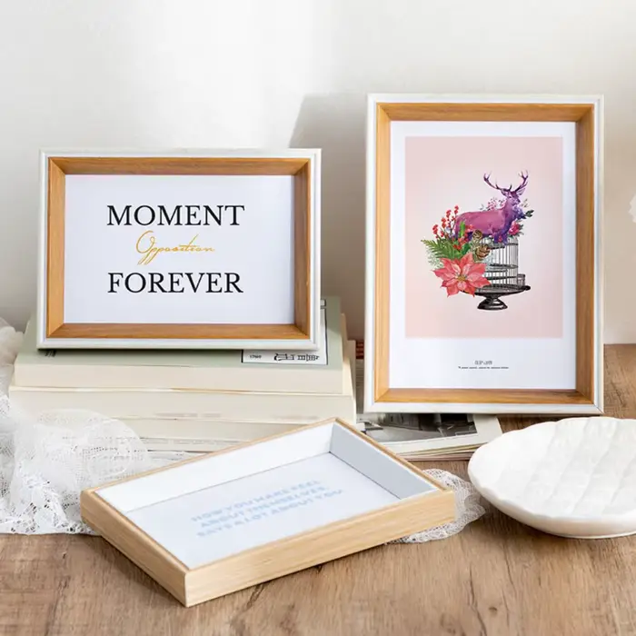 Cadre photo en bois pour mur