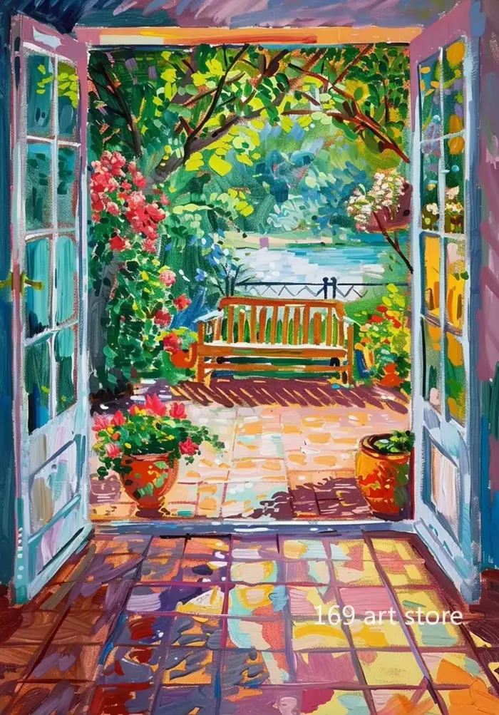 Fenêtre ouverte vue côtière Henri Matisse Style mer Orange arbre Art affiche toile peinture impressi