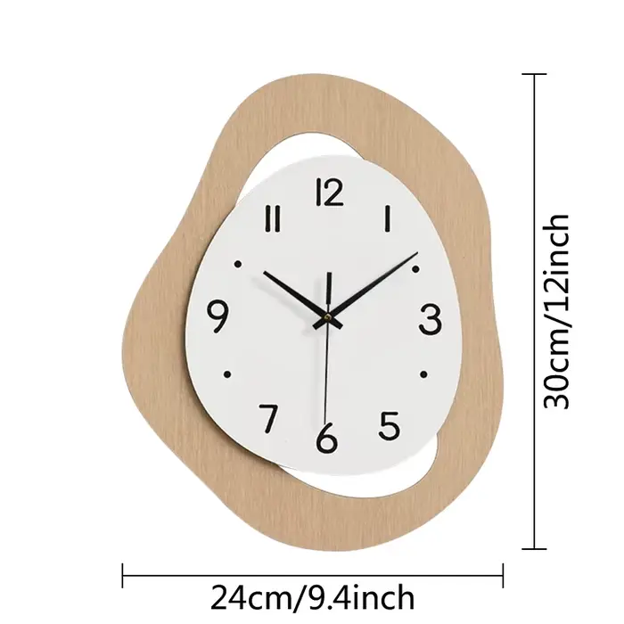 Horloge murale numérique créative moderne, forme irrégulière torsadée, décoration de personnalité po