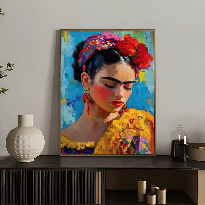 Affiche de l'artiste mexicaine emblématique F-Frida Kahlo, art mural polyvalent HD imperméable, déco