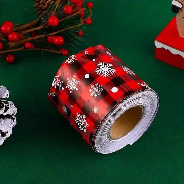 Autocollant décoratif de bordure de bonbons de noël