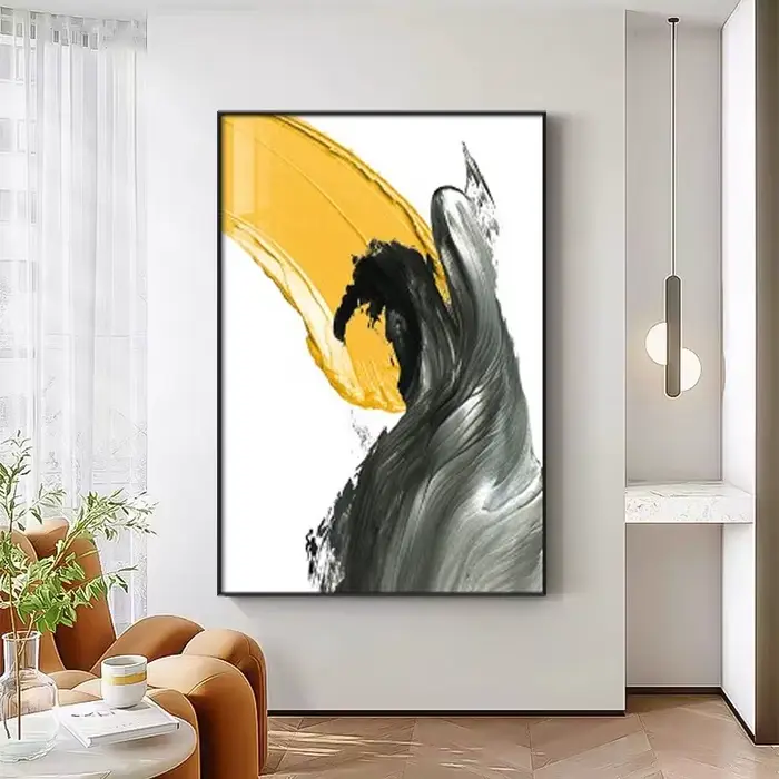 Peinture sur toile abstraite peinte à la main 3D