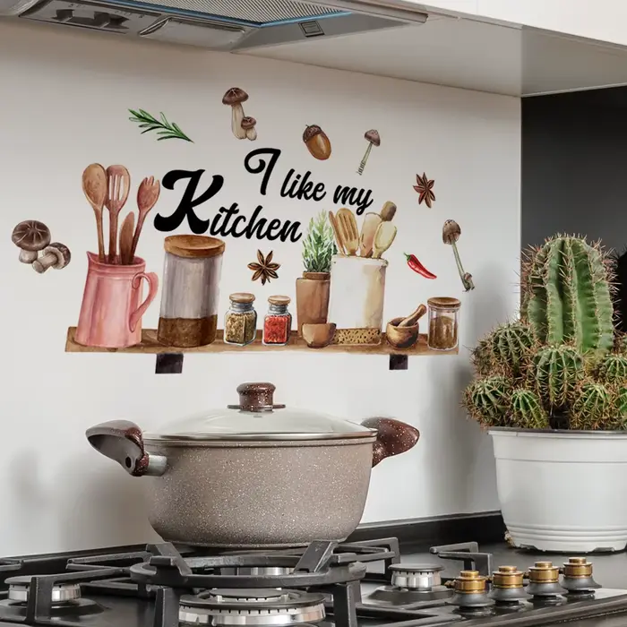 Autocollant mural motif I Like My Kitchen