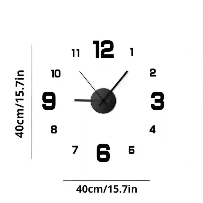 2024 horloge murale Design moderne grand 3D bricolage Quartz montre de mode acrylique miroir autocollant salon décorations pour la maison décor horloges
