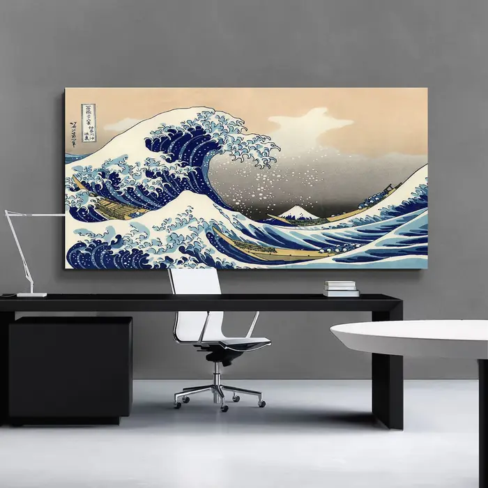 Grande vague d'oké agawa Japon Ukiyo-e Vintage toile peinture Art affiches et impressions photo murale pour salon Art décor