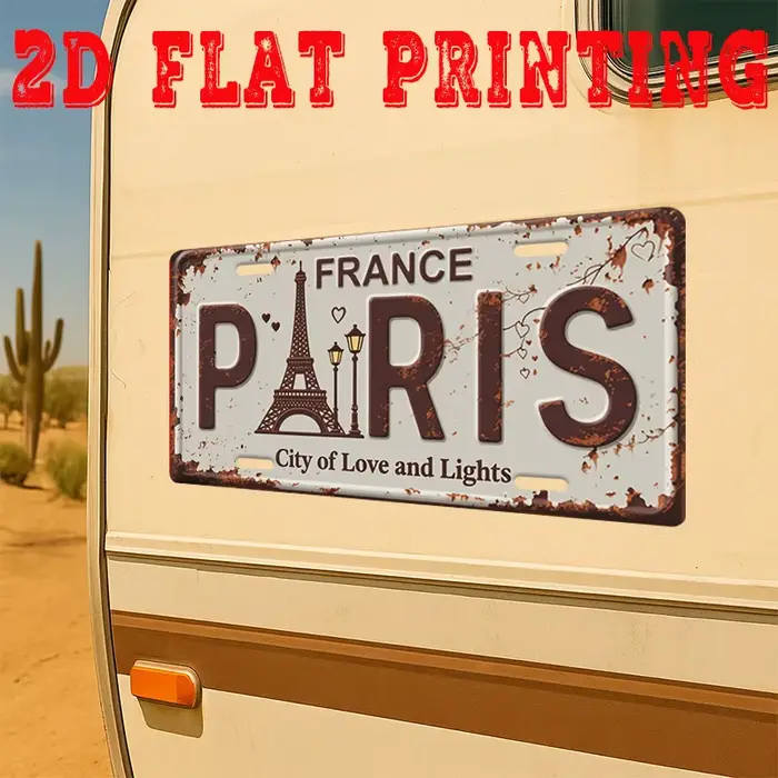 Décoration murale en métal 2D plate