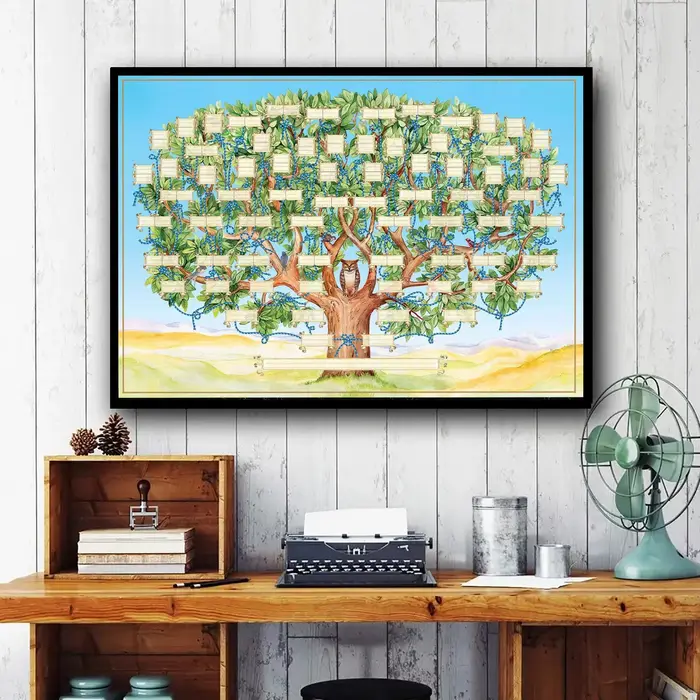 Tableau de l'arbre généalogique à remplir
