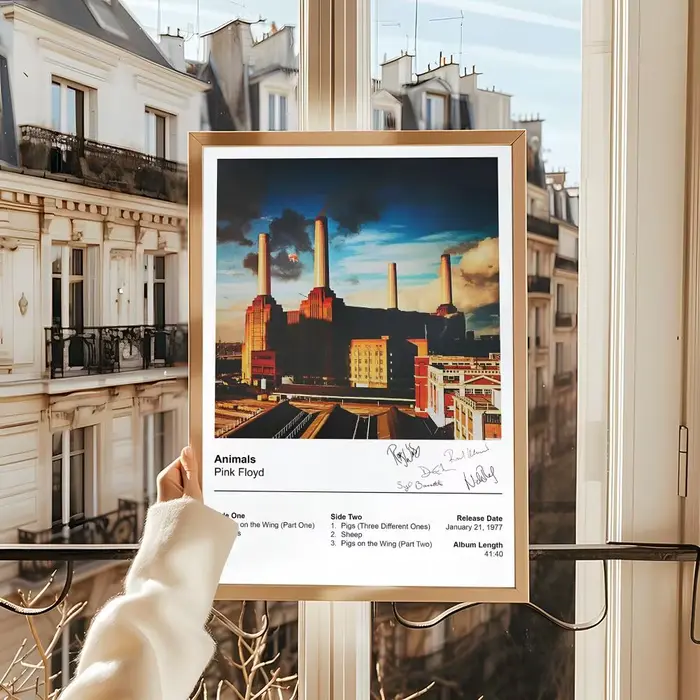 Peinture de couverture d'album P-Pink Floyd, calligraphie, toile HD, art mural |   Imperméable et ré