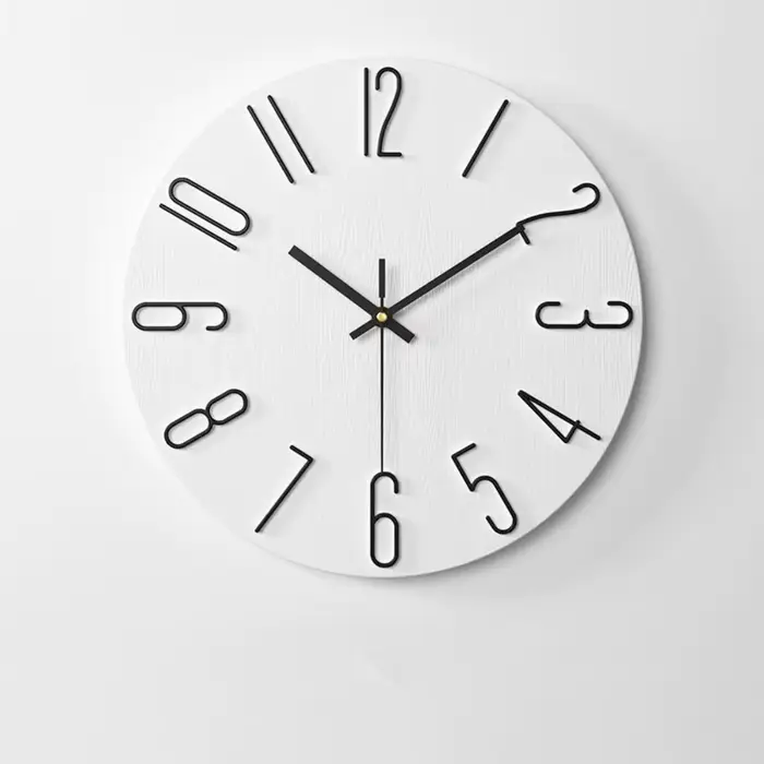 Horloge murale suspendue Simple de 12 pouces