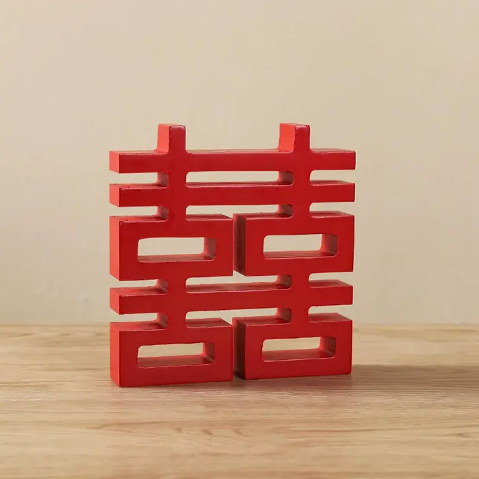 Tradition chinoise rouge heureux, Table murale, ornements en bois, fournitures pour nouvelle maison