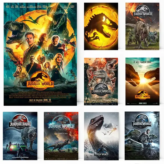 Affiche rétro du film classique 208.assic Park