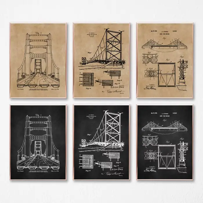 Affiches de brevet de pont