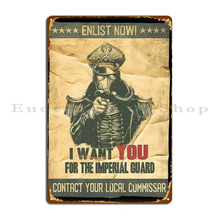 Affiche XE de la Garde Impériale en Métal, Design de Cinéma Rouillé, Plaque de Salon, Garage, 18 Pan