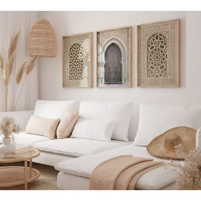 Décoration murale imprimable sans cadre représentant une mosquée marocaine