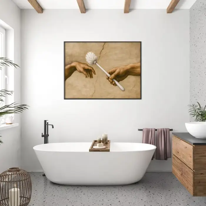 Impressions sur toile Michelangelo Toilet Paper