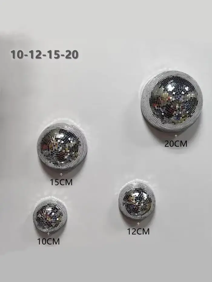 Boule Disco murale avec motifs miroir, décoration métallique pour la maison, boule miroir pour mariage, boule Disco, demi-cercle, Art mural pour la maison, nouvelle collection