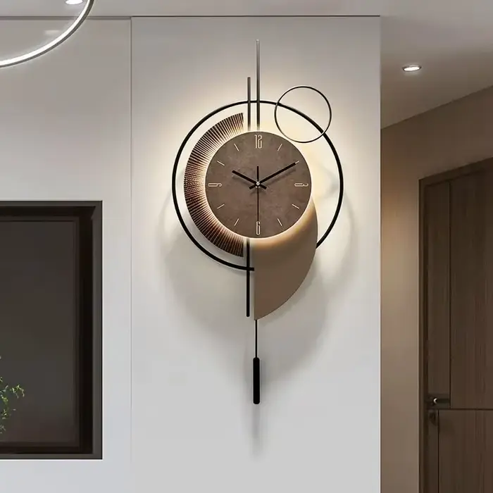 Horloge murale haut de gamme 2025 nouveau modèle avec lumières