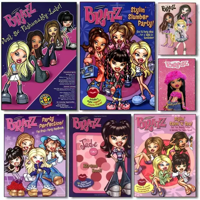 B-Bratzs Dolls Cartoon Girl Poster HD PVC auto-adhésif Art mural-étanche réutilisable pour le bureau à domicile café