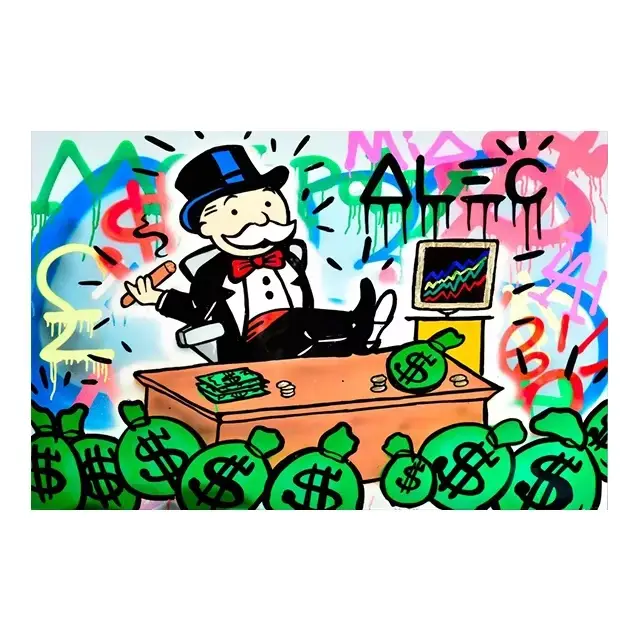 Alec monopole toile peinture Graffiti millionnaire argent rue Art affiches imprime photo pour salon 