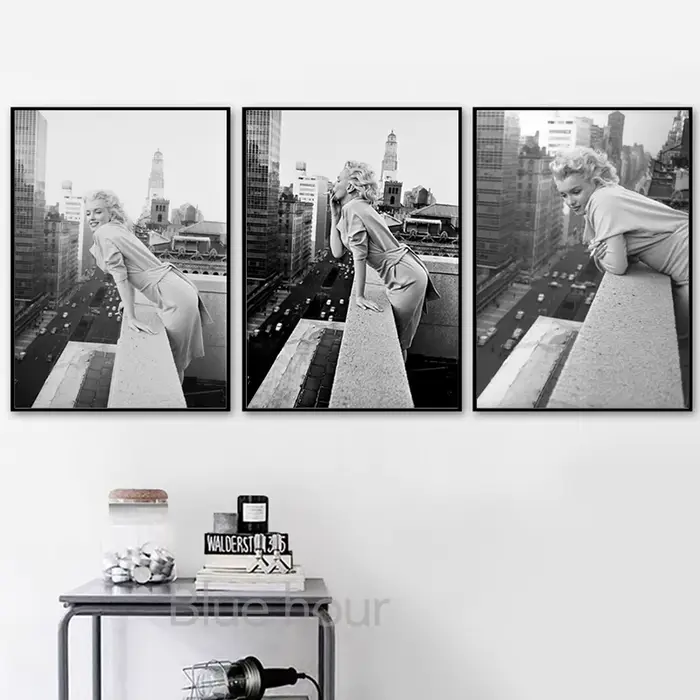 Affiche sur toile Vintage noire et blanche